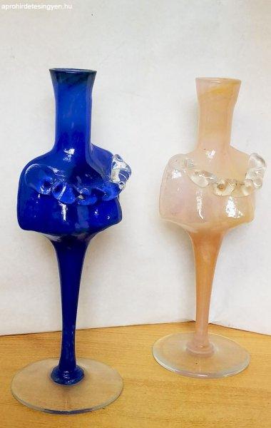 Modern hölgyforma galléros váza, gyertyatartó, vagy parf