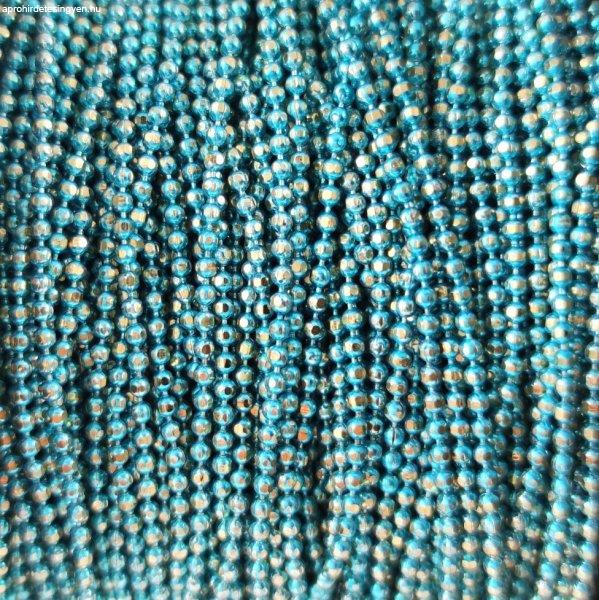 Ékszerlánc - golyós - 1.5mm - Turquoise Blue