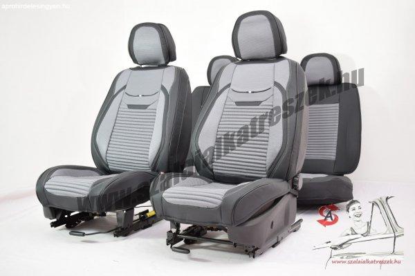 Audi 100 Juno Bőr/Szövet Méretezett Üléshuzat -Szürke- Komplett Garnitúra