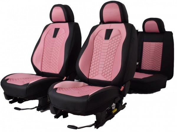 Peugeot 301 Vénusz Méretezett Üléshuzat Bőr/Szövet -Rózsaszín/Fekete-
Komplett Garnitúra