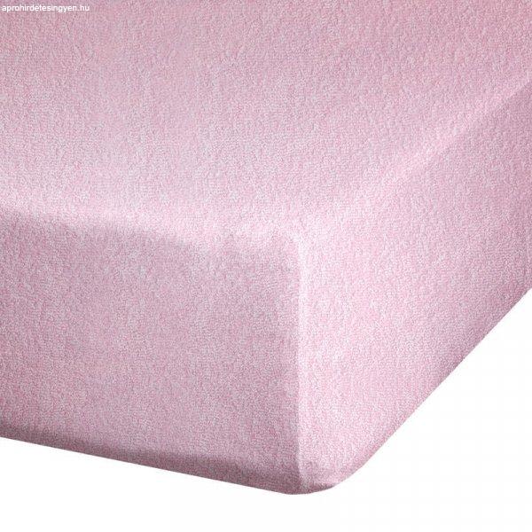 Frottír gumis lepedő Pasztell rózsaszín 160x200 cm + 20 cm