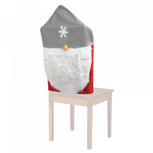 Karácsonyi székdekor skandináv manó szürke