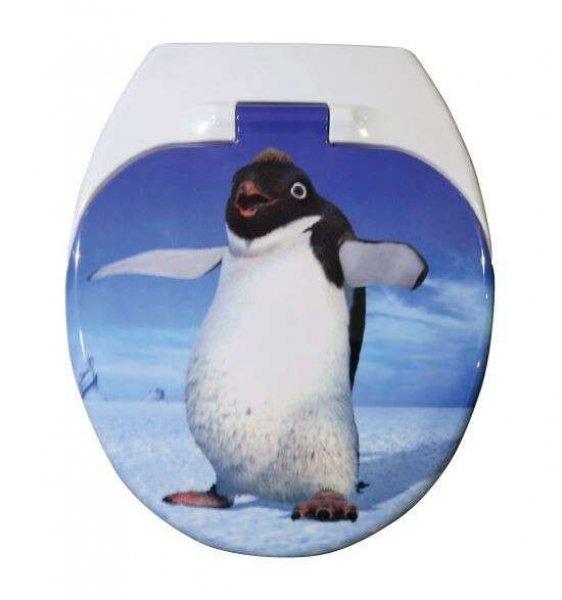 Panitalia kombinált duroplaszt WC ülőke lassan záródó fedéllel - Pingvin
#kék-fehér