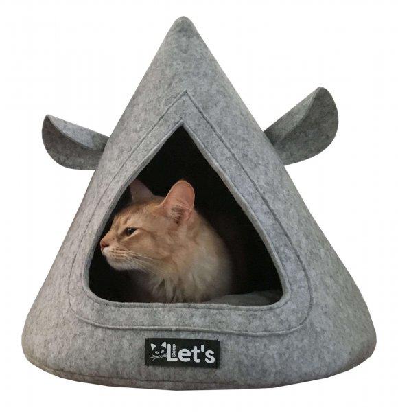 Let's Aludjunk Pet Cave TeePee Grey macskaágy