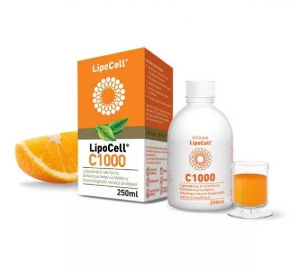 Lipocell c1000 liposzómás c-vitamin és bioflavonoid tartalmú folyékony
étrend-kiegészítő narancs ízesítéssel 250 ml