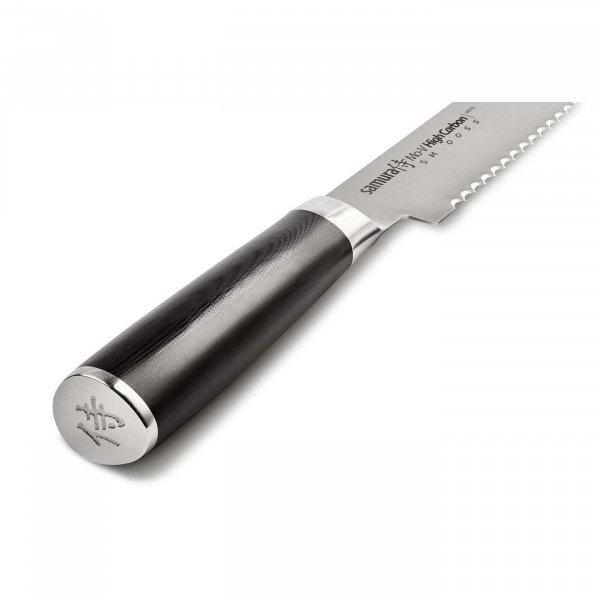 Samura-MoV kenyérvágó kés, AUS-8 acél, 23 cm, ezüst/fekete