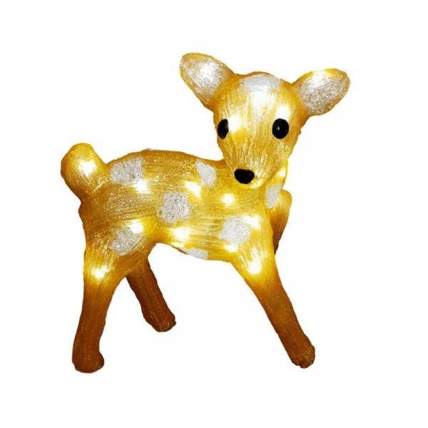 Home XMAS KDA 80 kültére LED-es akril bambi dámszarvas dekoráció, 40 db
hideg és meleg fehér 35cm x 30cm