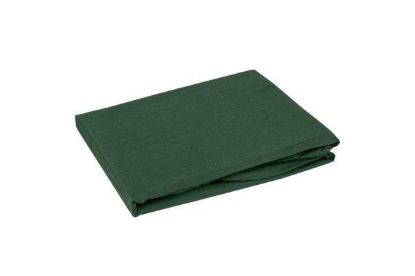 Dina pamut-szatén gumis lepedő Sötétzöld 180x200 cm +30 cm