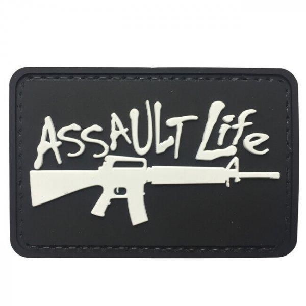 WARAGOD Tapasz 3D Assault Life fekete 7.5x5cm