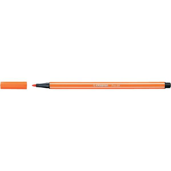 Rostirón, filctoll 1mm, M STABILO Pen 68 halvány narancssárga