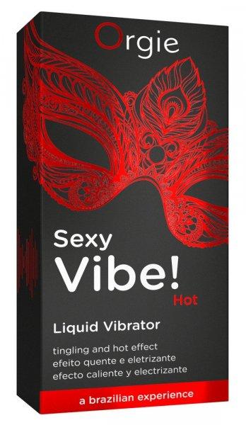 Orgie Sexy Vibe HOT - epres, melegítő folyékony vibrátor (15 ml)