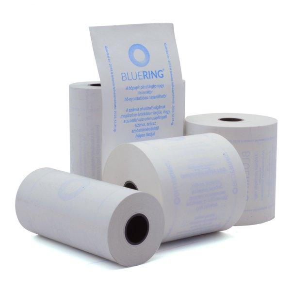Hőpapír 80 mm széles, 30fm hosszú, cséve 12mm, 10 tekercs/csomag, ( 80/50 )
BPA mentes Bluering®