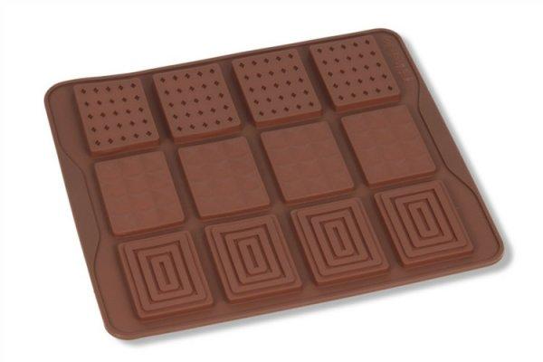 12 adagos szilikon mini tábla csoki forma 3-féle mintával