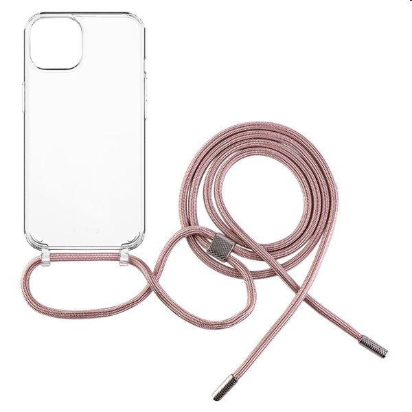 FIXED Pure Neck nyakbaakasztós madzaggal Apple iPhone 7/8/SE (2020/2022)
számára, rózsaszín
