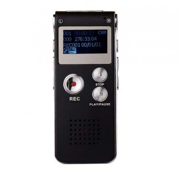 Digitális Diktafon VM85, zajcsökkentés, 8 GB, fekete-ezüstszín,
black-silver