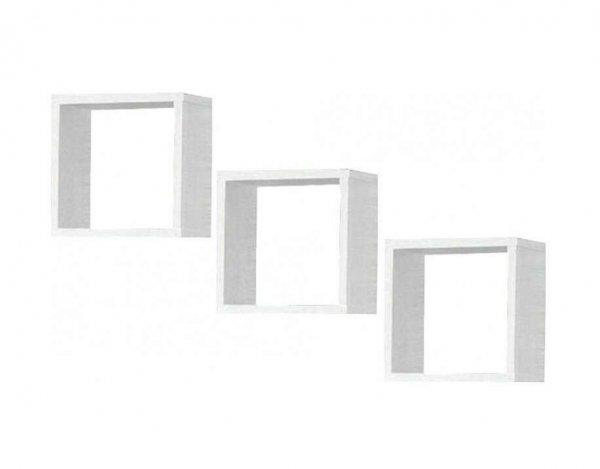 Falipolc 25x25 cm - 3 részes - Akord Furniture - fehér