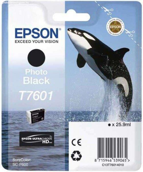 Epson UltraChrome 79 T7601 Photo Black tintapatron eredeti 25,9ml C13T76014010
Kardszárnyú delfin