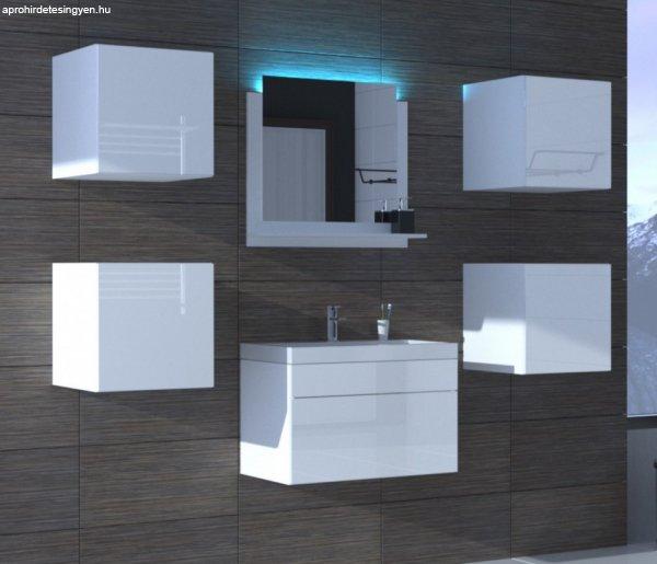 Venezia Alius A20 fürdőszobabútor szett + mosdókagyló + szifon (fényes
fehér)