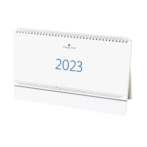 Asztali naptár Club álló fehér lapokkal 320 × 150 mm Dayliner 2024.