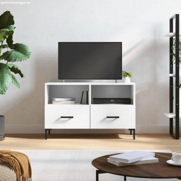 Fehér szerelt fa TV-szekrény 80 x 36 x 50 cm
