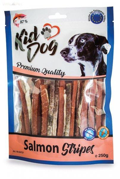 KidDog jutalomfalat kutyáknak - 100% Salmon stripes omega - 3 - lazac csíkok
80g