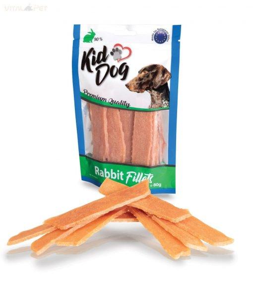 KidDog jutalomfalat kutyáknak - Rabbit Fillets - 90% nyúlhús 80g