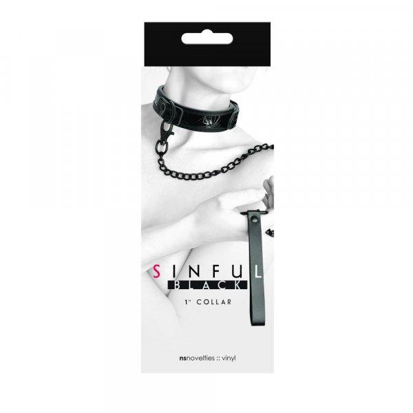  Sinful - 1'' Collar - Black 