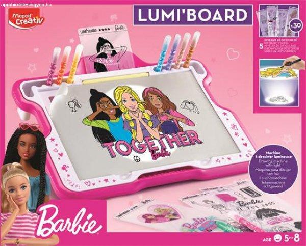 Kreatív készségfejlesztő rajzkészlet, MAPED CREATIV "Lumi Board
Barbie"