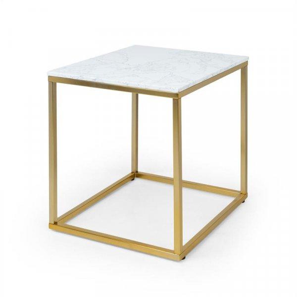 Besoa White Pearl I, dohányzóasztal, 50 x 50 x 50 cm (SZ x M x M), márvány,
arany/fehér