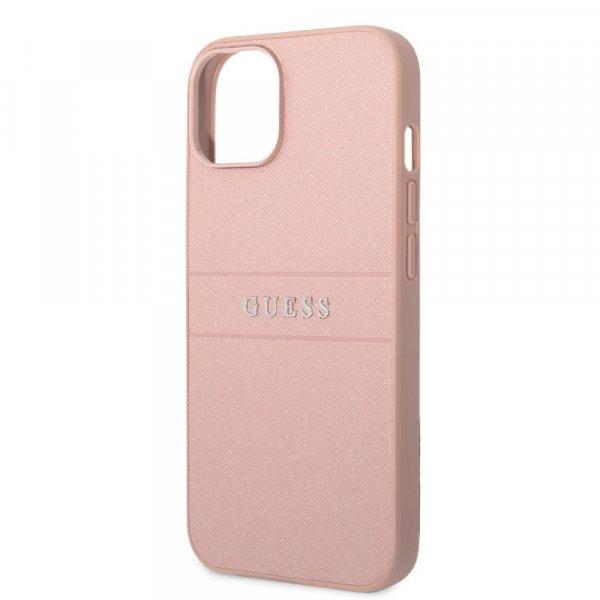 Guess Apple iPhone 14 (6.1) PU Leather Saffiano hátlapvédő tok pink
(GUHCP14SPSASBPI)