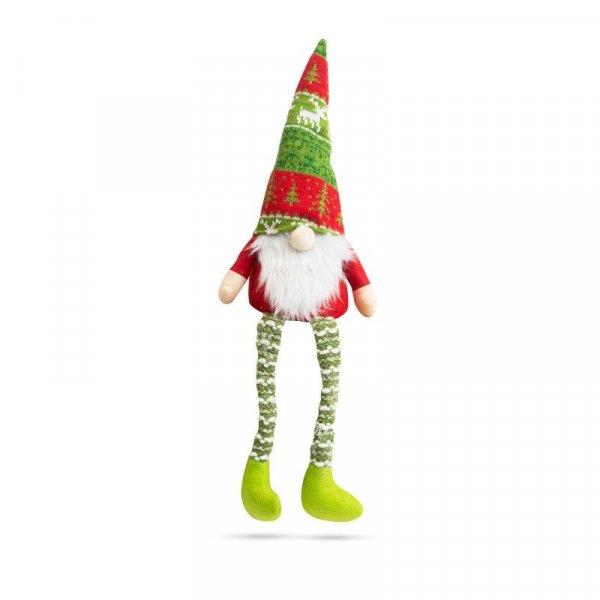 Karácsonyi skandináv manó dísz lábakkal, rózsaszín és zöld színű -
Zöld