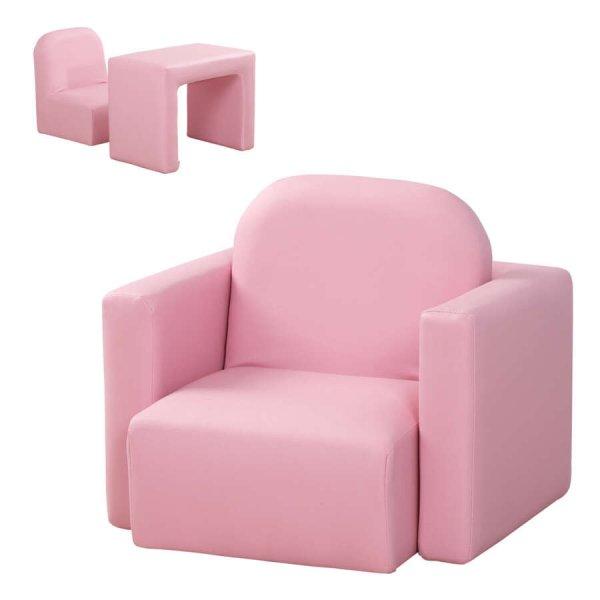 Fotel 2 az 1 -ben, asztallá és székké is alakítható - Star - rózsaszín