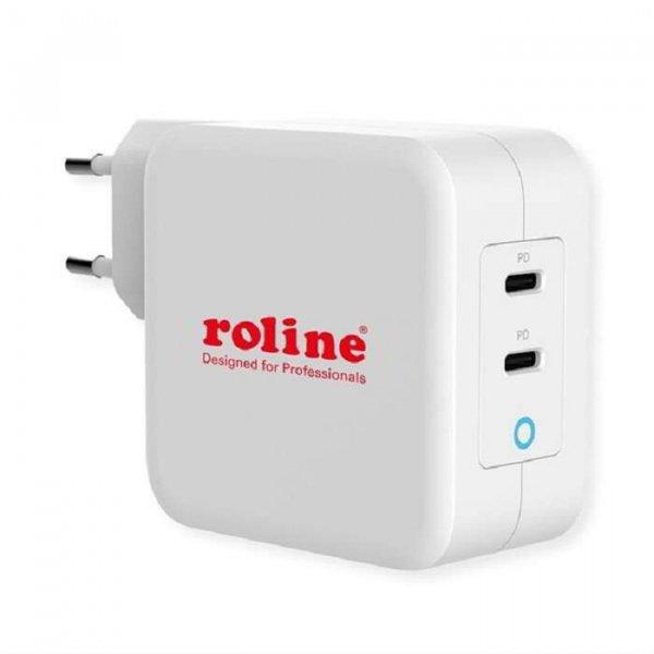 Roline Hálózati USB-A/USB-C töltő - Fehér (100W)