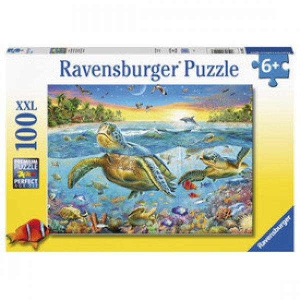 Ravensburger: Puzzle 100 db - Teknősök találkozója