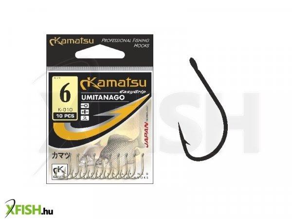 Kamatsu Umitanago 06 Blnr Füles Pontyozó Horog Black Nickel 10 db/csomag