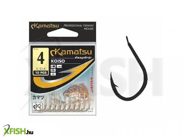 Kamatsu Koiso 01 Blnf Lapkás Pontyozó Horog Black Nickel 10 db/csomag