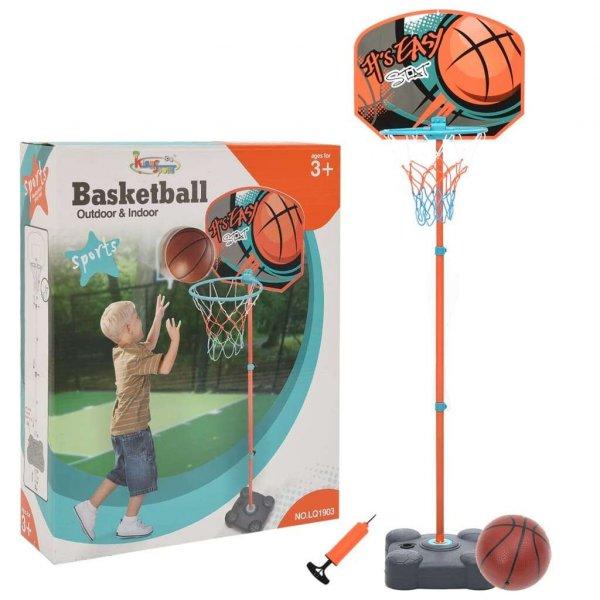 vidaXL hordozható és állítható gyermek kosárlabda szett 109-141 cm