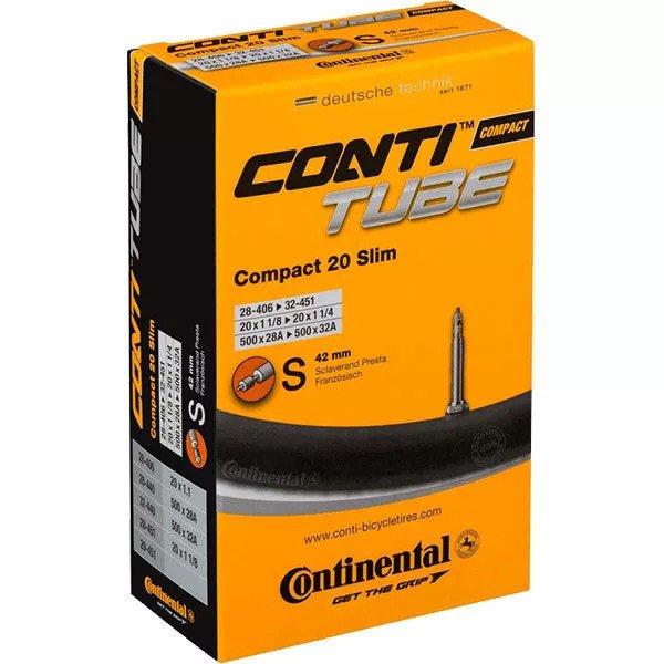 Kerékpár belső gumi (Tömlő) Continental Compact20 Slim S42 28/32-406/451
dobozos