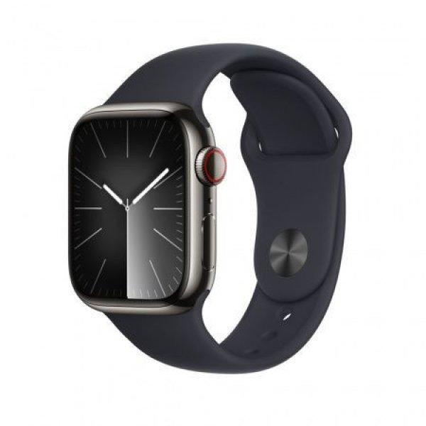 Apple Watch S9 Cellular 45mm Graphite Stainless Steel Case with Midnight Sport
Band S/M