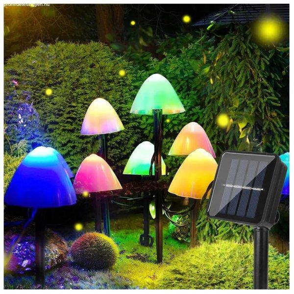 10 db-os RGB LED szolár lámpa készlet - varázslatos, világító gomba
alakú éjszakai fény és hangulatvilágítás a kertedbe (BBJH) (BBV)