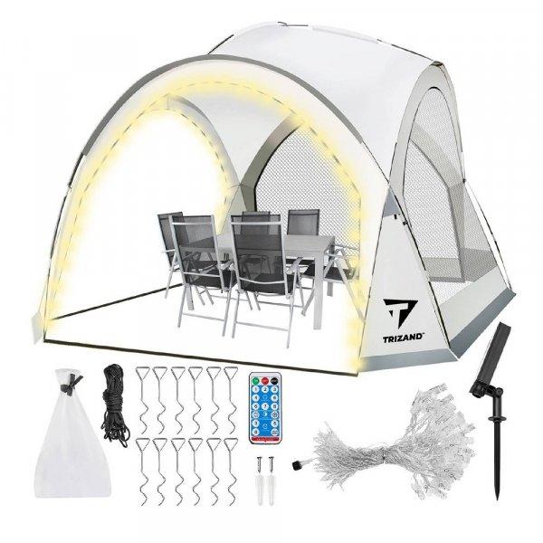 Nagyméretű szúnyoghálós luxus sátor hangulatvilágítással (BB-12176)
