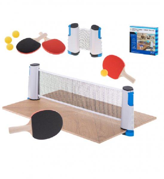 Hordozható asztali ping pong szett labdákkal, ping pong ütőkkel (BBI-6179)