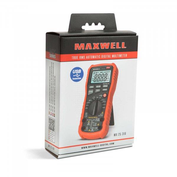 Maxwell 25318 Felső kategóriás multiméter, Online mérőműszer,
számítógépre köthető, NCV - USB-s PC kapcsolattal