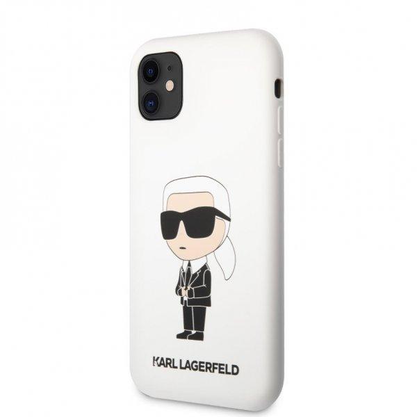 Karl Lagerfeld Liquid Silicone Ikonik NFT Apple iPhone 11 (6.1) hátlapvédő
tok fehér (KLHCN61SNIKBCH)