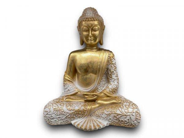 Ülő Buddha Szobor Arany 30 cm