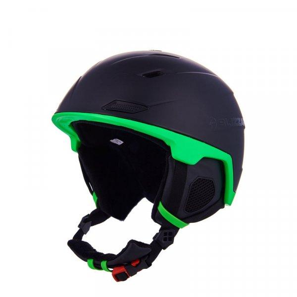 BLIZZARD-Double ski helmet, black matt/neon green, big logo Fekete 60/63 cm
20/21