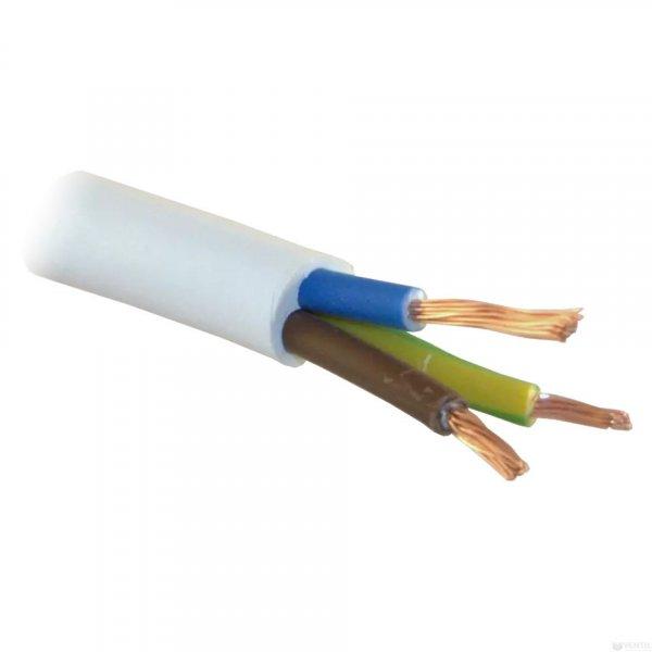 MT 3x1.5mm2 PVC szigetelt hajlékony sodrott réz kábel fehér H05VV-F