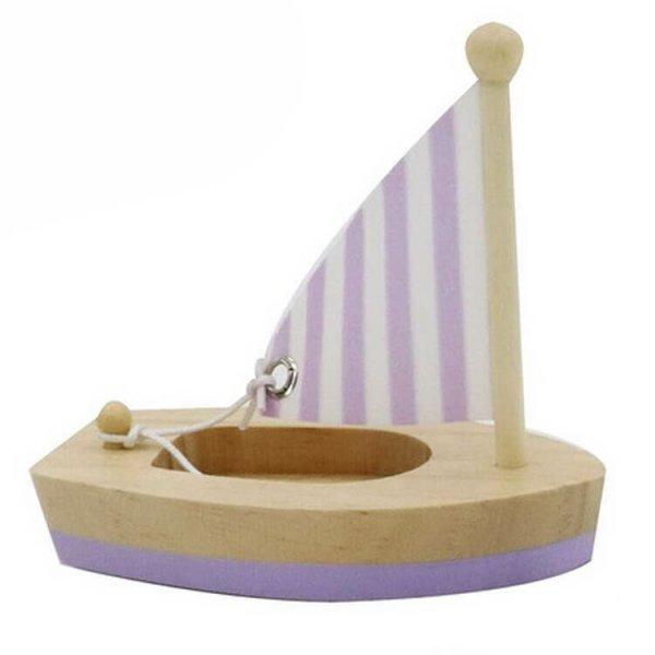 Mini fa vitorlás hajó (lila-natúr)