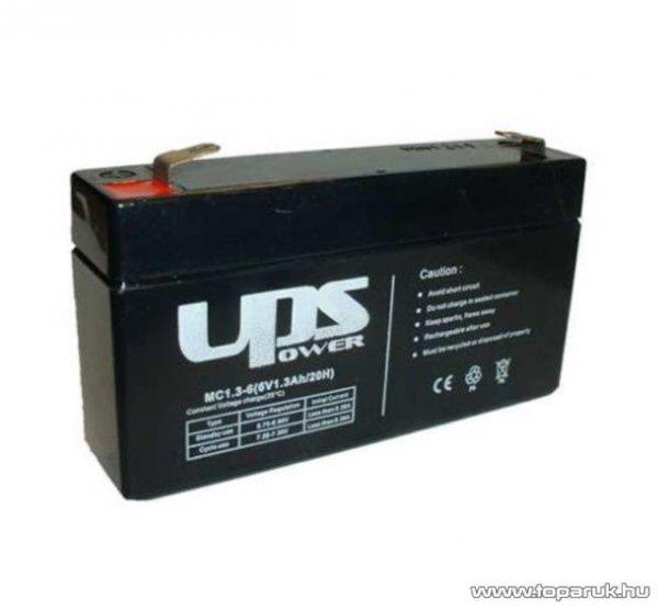 UPS Power 6V, 1,3Ah Zselés, ólom akkumulátor, gondozásmentes szünetmentes
akku