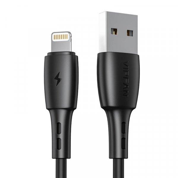 Kábel USB - Lightning Vipfan Racing X05, 3A, 1m (czarny)